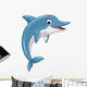Cute Dolphin Cartoon Jumping Wall Decal