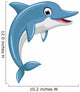 Cute Dolphin Cartoon Jumping Wall Decal