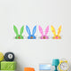 Happy Easter Pastel Bunny Wall Decal Sticker Set Wall Decal