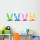 Happy Easter Pastel Bunny Wall Decal Sticker Set Wall Decal