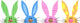 Happy Easter Pastel Bunny Wall Decal Sticker Set Wall Decal