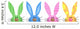 Happy Easter Pastel Bunny Wall Decal Sticker Set Wall Decal