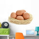 Eggs Nest White Wall Decal