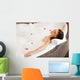 Woman Relaxing Bubble Bath Wall Decal Design 2
