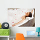 Woman Relaxing Bubble Bath Wall Decal Design 2