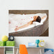 Woman Relaxing Bubble Bath Wall Decal Design 1
