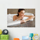 Beautiful Woman Takes Bubble Wall Decal