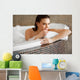 Beautiful Woman Takes Bubble Wall Decal