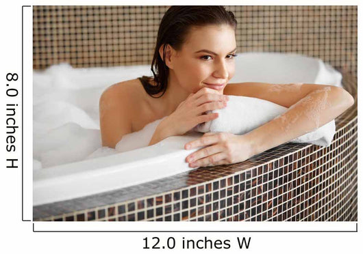 Beautiful Woman Takes Bubble Wall Decal