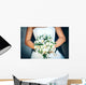 Bridal Bouquet with Red Wall Decal