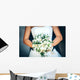 Bridal Bouquet with Red Wall Decal