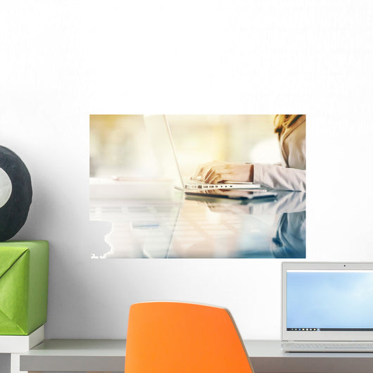 Business Woman Hands up Wall Decal