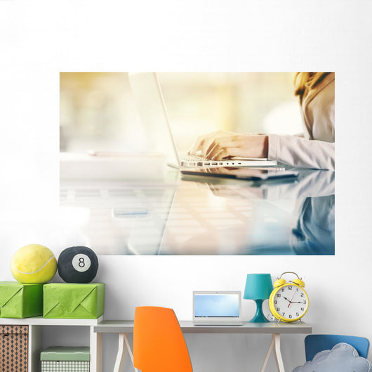 Business Woman Hands up Wall Decal