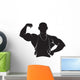 Bodybuilder Vector Silhouette White Wall Decal