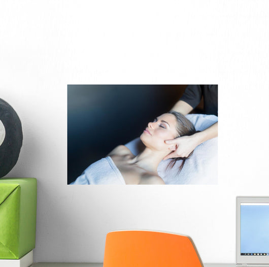 Masseur Massaging Face Beautiful Wall Decal