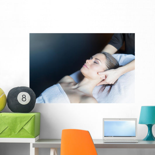 Masseur Massaging Face Beautiful Wall Decal