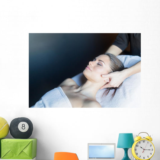 Masseur Massaging Face Beautiful Wall Decal