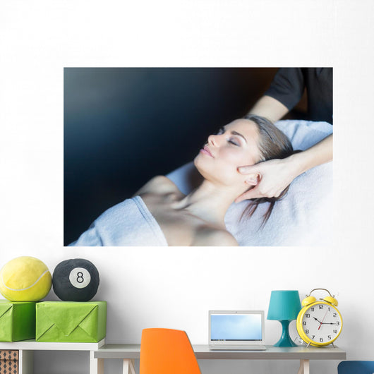 Masseur Massaging Face Beautiful Wall Decal