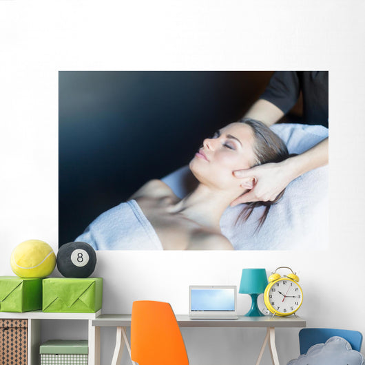 Masseur Massaging Face Beautiful Wall Decal