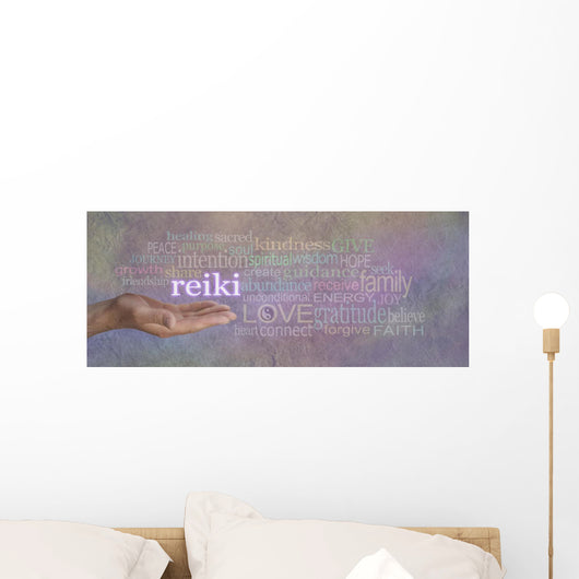 Male Reiki Healer with Wall Decal Panoramic Wall Decal