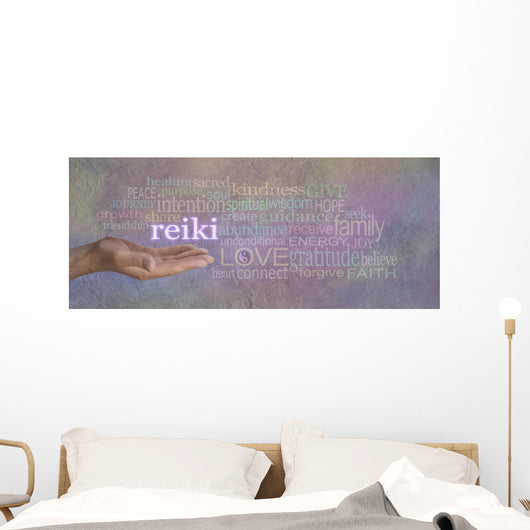 Male Reiki Healer with Wall Decal Panoramic Wall Decal