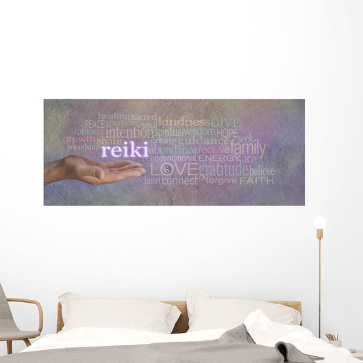 Male Reiki Healer with Wall Decal Panoramic Wall Decal