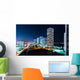 Illuminated City Night Miami Wall Decal