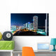 Illuminated City Night Miami Wall Decal