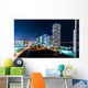 Illuminated City Night Miami Wall Decal