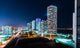 Illuminated City Night Miami Wall Decal