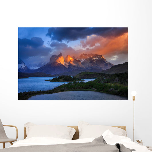 Lago Pehoe Sunset Chile Wall Decal