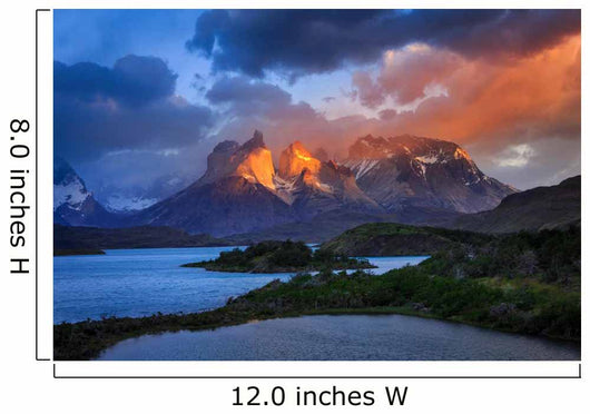 Lago Pehoe Sunset Chile Wall Decal