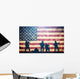 Defending Soldiers American Flag Wall Decal