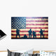 Defending Soldiers American Flag Wall Decal