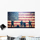 Defending Soldiers American Flag Wall Decal