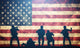 Defending Soldiers American Flag Wall Decal