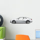 White Coupe Car White Wall Decal