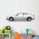 White Coupe Car White Wall Decal