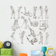 Golf and Golfers Hand Wall Decal