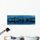 Manhattan Downtown Reflections Wall Decal Panoramic Wall Decal