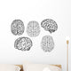 Black and White Cartoon Wall Stickers Wall Decal