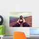 Hiker Woman with Compass Wall Decal
