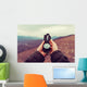 Hiker Woman with Compass Wall Decal