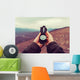 Hiker Woman with Compass Wall Decal