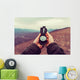 Hiker Woman with Compass Wall Decal
