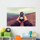 Hiker Woman with Compass Wall Decal