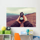Hiker Woman with Compass Wall Decal