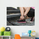 Sport Woman Tying Shoelaces Wall Decal