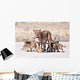 Lioness and Cub Wall Decal