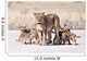 Lioness and Cub Wall Decal